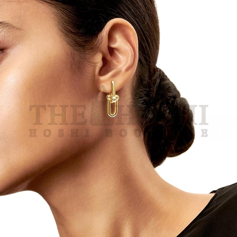 T*f*ny HARDWEAR MEDIUM LINK EARRINGS 73584558 Master Quality