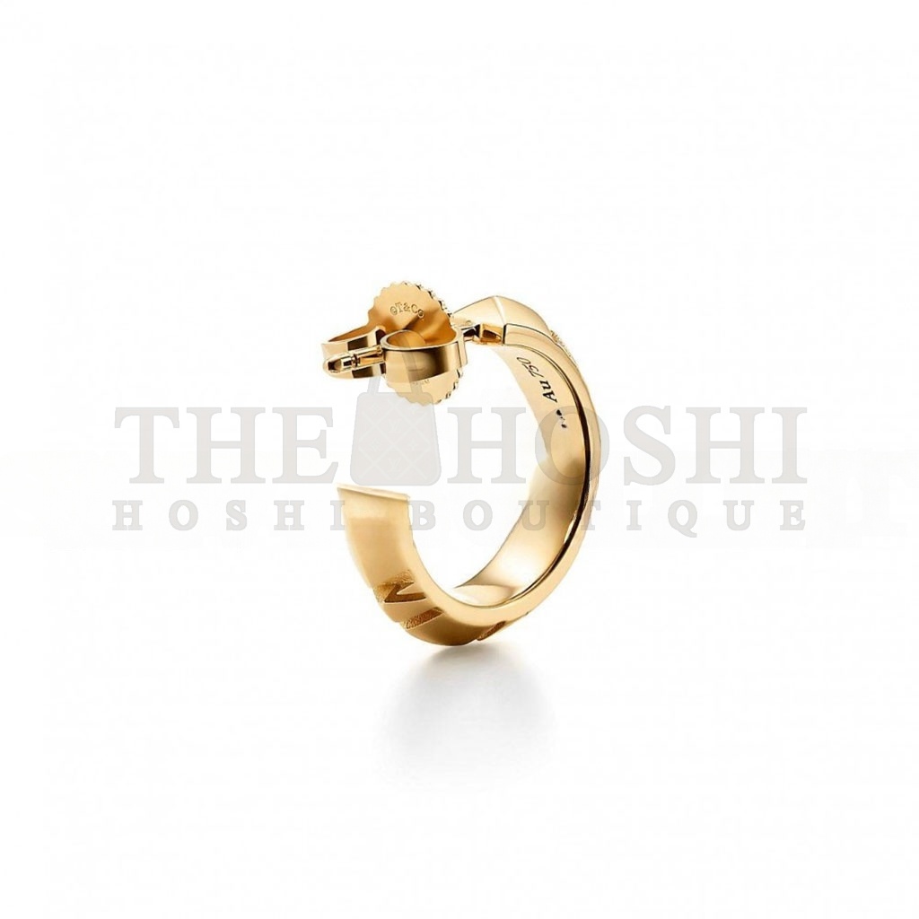 T*f*ny&amp;CO.ATLAS® X HOOP EARRINGS IN YELLOW GOLD, SMALL 67786181 Master Quality
